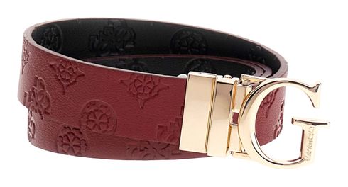 GUESS Jena Adjustable And Reversible Pant Belt W105 Red Multi - shortenable
