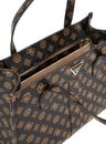 GUESS Silvana Two Compartment Tote Mocha Logo GUESS Silvana Two Compartment Tote Mocha Logo