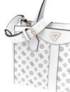 GUESS Silvana Two Compartment Tote White Logo