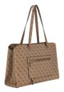 GUESS Orlina Travel Tote Latte Logo / Brown GUESS Orlina Travel Tote Latte Logo / Brown