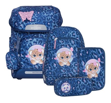 BECKMANN Plus Air Schoolbag Set 6-teilig 22L Cheeta