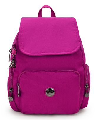 kipling City Zip Backpack S Fuchsia Night