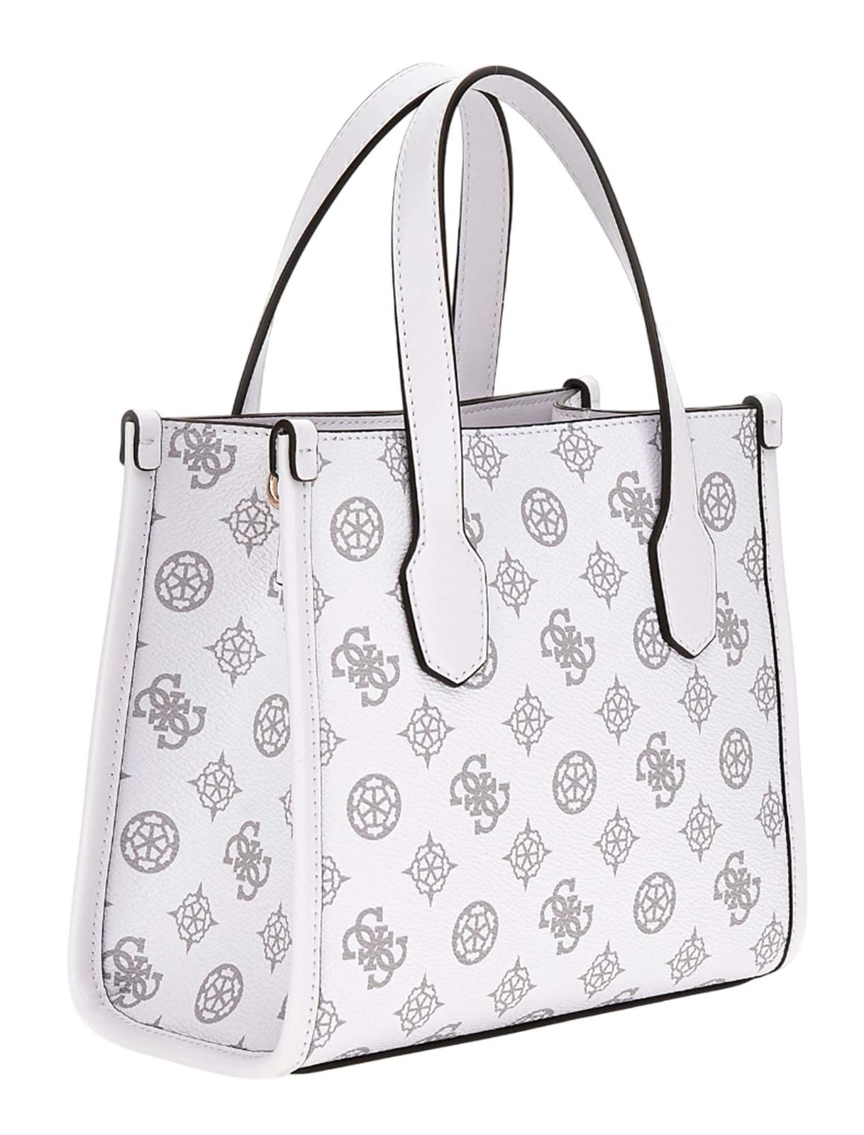 GUESS Silvana 2 Compartment Mini Tote XS White Logo GUESS Silvana 2 Compartment Mini Tote XS White Logo
