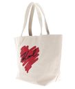 KARL LAGERFELD K / Hearts Reversible Canvas Tote Natural KARL LAGERFELD K / Hearts Reversible Canvas Tote Natural