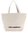 KARL LAGERFELD K / Hearts Reversible Canvas Tote Natural KARL LAGERFELD K / Hearts Reversible Canvas Tote Natural