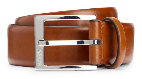 BOSS Elloy Sz35 Leather Belt W110 Brown