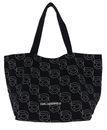KARL LAGERFELD Ikon Nft Shopper Blk - White Ikon Outline AOP
