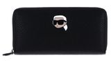 KARL LAGERFELD Ikon Pebble Continental Wallet Black