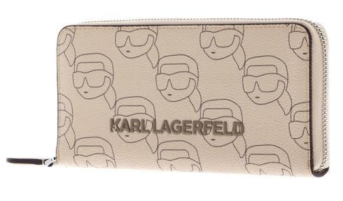 KARL LAGERFELD Ikon Mono CC Con Wallet Nft Aop Trench Beige