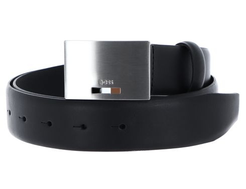 BOSS Strom Icon En Sz35 Leather Belt W115 Black