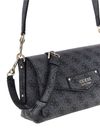 GUESS Eco Brenton Flap Shoulder Bag Coal Logo GUESS Eco Brenton Flap Shoulder Bag Coal Logo