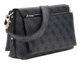GUESS Eco Brenton Flap Shoulder Bag Coal Logo GUESS Eco Brenton Flap Shoulder Bag Coal Logo