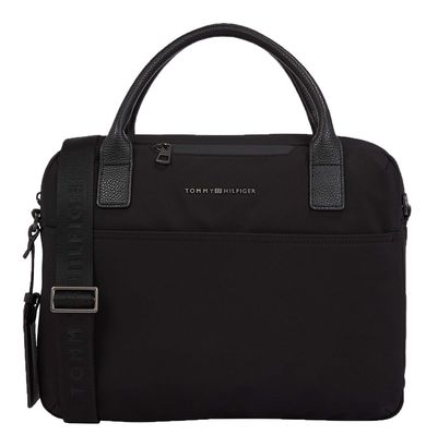 TOMMY HILFIGER TH Nylon Computer Bag Black