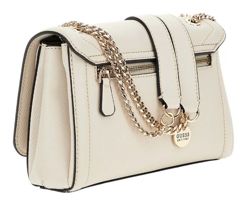 GUESS cross body bag Noelle Covertible Xbody Flap Bag Bone GUESS cross body bag Noelle Covertible Xbody Flap Bag Bone