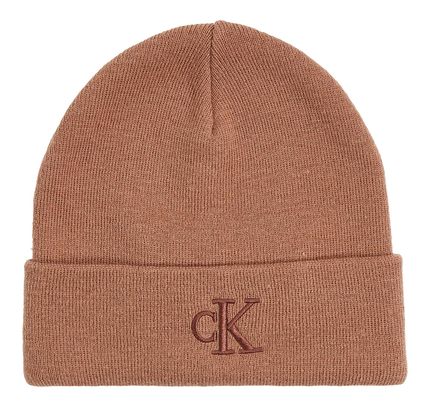 Calvin Klein Monogram Embro Beanie Cognac / Tonal Dark