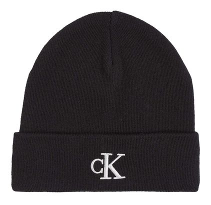 Calvin Klein Monogram Embro Beanie Black / Mirage Gray