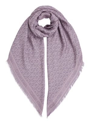 Calvin Klein Monogram Jaquard Scarf Sea Fog