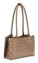 GUESS Meridian Shoulder Satchel Bag Latte Logo