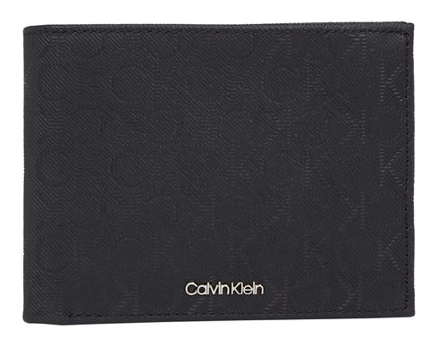 Calvin Klein CK Must Mono Trifold Wallet 10CC With Coin Twill Mono Black