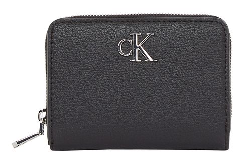 Calvin Klein CKJ Minimal Monogram Zip Around Wallet Black