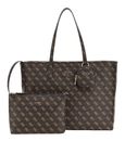 GUESS Power Play Large Tech Tote Brown Logo