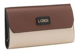 L.CREDI Olivette Flap Wallet Cream Multi