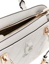 GUESS Adelard Dome Satchel White GUESS Adelard Dome Satchel White