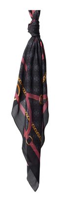 GUESS Foulard Scarf 130X130 Black Multi