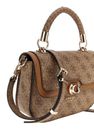 GUESS Orlina Logo Top Handle Flap Bag Latte Logo / Brown GUESS Orlina Logo Top Handle Flap Bag Latte Logo / Brown