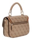GUESS Orlina Logo Top Handle Flap Bag Latte Logo / Brown GUESS Orlina Logo Top Handle Flap Bag Latte Logo / Brown