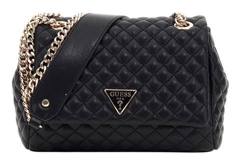 GUESS Eco Rianee Convertible Xbody Flap Bag Black