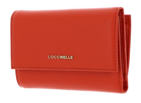 COCCINELLE Metallic Soft Wallet Grainy Leather Gazpacho