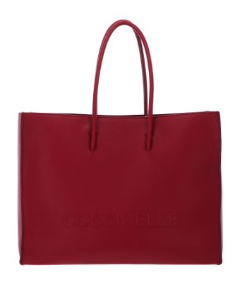 COCCINELLE Maxi Log Handbag Grained Leather Sangria