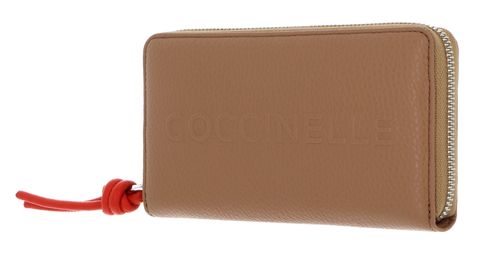 COCCINELLE Metallic Soft Wallet Grained Leather Skin / Gazpacho