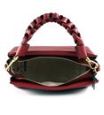 COCCINELLE Boheme Grana Double Crossbody Double Grainy Leather Sangria / Skin