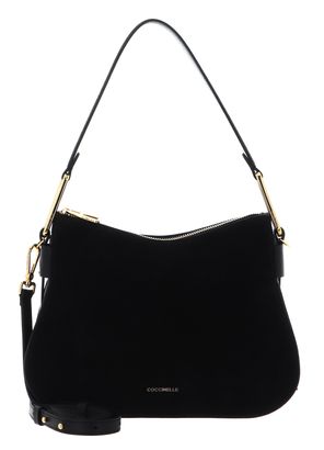 COCCINELLE Magie Suede Bim Shoulder Bag M Noir / Noir