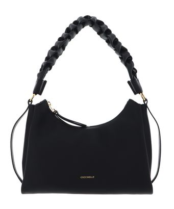 COCCINELLE Boheme Grana Double Shoulder Bag M Noir / Cuir
