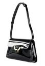 COCCINELLE Dew Patent Shoulder Bag Noir COCCINELLE Dew Patent Shoulder Bag Noir