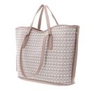 COCCINELLE New Never Without Bag Shopper Coated Monogram Multi Blanc / Rosette