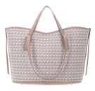 COCCINELLE New Never Without Bag Shopper Coated Monogram Multi Blanc / Rosette