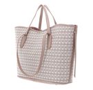 COCCINELLE New Never Without Bag Shopper Coated Monogram Multi Blanc / Rosette