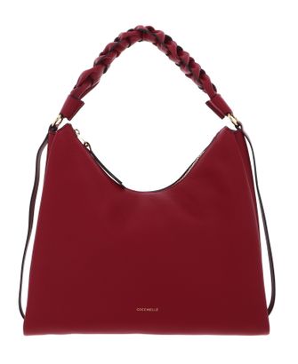 COCCINELLE Boheme Grana Double Shoulder Bag L Sangria / Skin