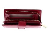 COCCINELLE Metallic Soft Mini Wallet Grained Leather Sangria