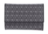 COCCINELLE Metallic Coated Monogram Wallet Multi Noir / Noir