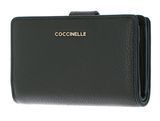 COCCINELLE Metallic Soft Mini Wallet Grained Leather Alga