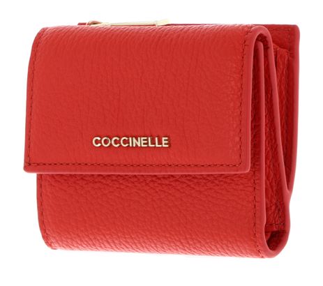 COCCINELLE Metallic Soft Wallet Grained Leather Gazpacho