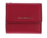 COCCINELLE Metallic Soft Wallet Grained Leather Sangria COCCINELLE Metallic Soft Wallet Grained Leather Sangria