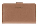 COCCINELLE Metallic Soft Mini Wallet Grained Leather Skin