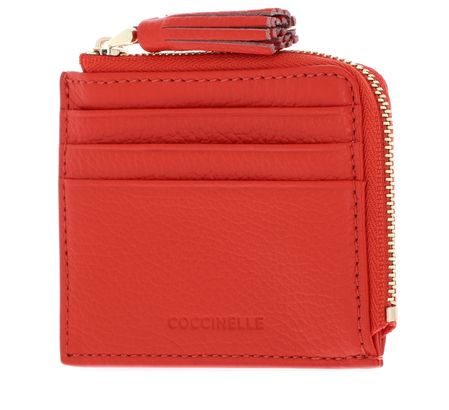 COCCINELLE Tassel Credit Card Holder Gazpacho