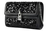 COCCINELLE Magie 2Nite Paillettes Clutch Noir / Noir